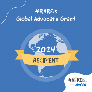 RAREis Global Advocate Grant 2024 recipient badge